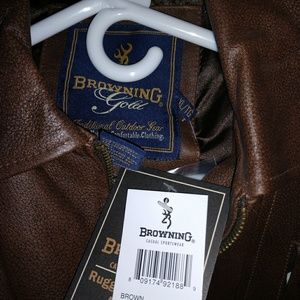 Browning gold brown leather jacket